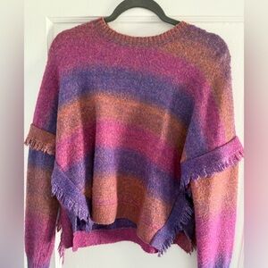 Central Park West Swift Fringe Sweater Size Small